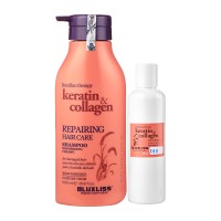 Восстанавливающий шампунь с кератином и коллагеном Luxliss Keratin & Collagen Repairing Hair Care Shampoo 200 г (разлив)