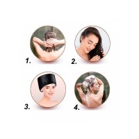 Електрична термошапка сушуар  Lux Spa Cap для масок, ламінування і лікування волосся чорна