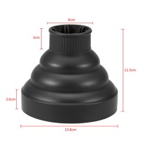 Дифузор для фена універсальний складний силіконовий чорний