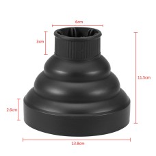 Дифузор для фена універсальний складний силіконовий чорний