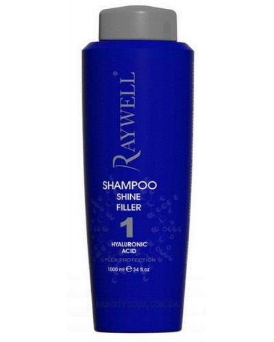 Шампунь для блеска волос Raywell Shine Filler Shampoo с гиалуроновой кислотой 1000 мл