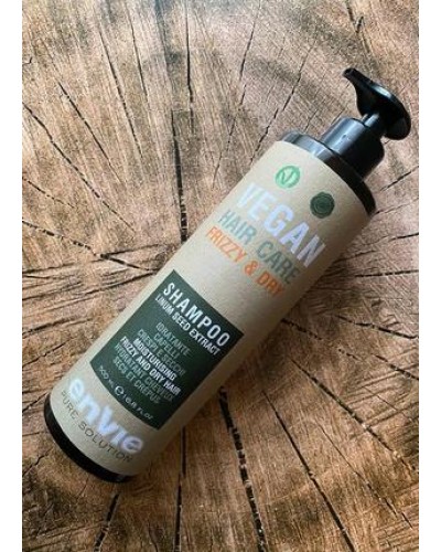 Зволожуючий шампунь Envie Vegan Frizzy and Dry Shampoo Linum Seed Extract для сухого і кучерявого волосся з екстрактом льону , 500 мл 