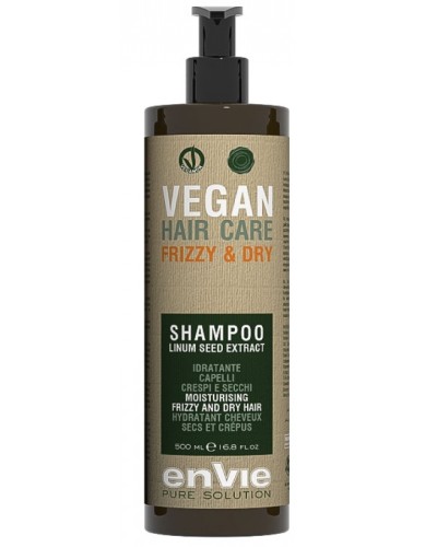 Зволожуючий шампунь Envie Vegan Frizzy and Dry Shampoo Linum Seed Extract для сухого і кучерявого волосся , 250 г (розлив)