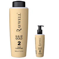 Набір для відновлення волосся Raywell Botох Hairgold шампунь та кондиціонер 2х1000 мл  