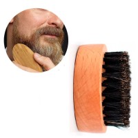 Щітка для фейду та бороди Beard Brush для барбера, кругла 5,5 см