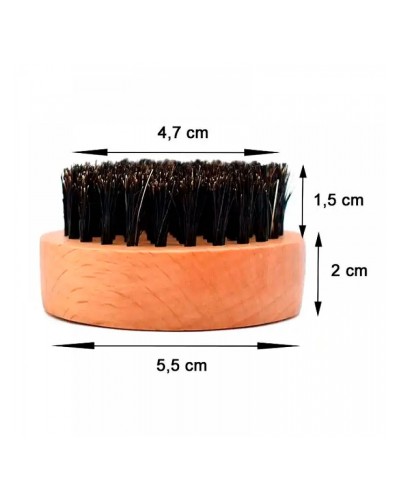 Щітка для фейду та бороди Beard Brush для барбера, кругла 5,5 см