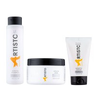 Набор Elea Professional Artisto Keratin TRIO шампунь, маска и крем с кератином для поврежденных волос, 300/250/150 мл