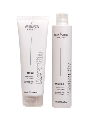 Набір Envie Luxury Keratin шампунь та маска для пошкодженого волосся з кератином 