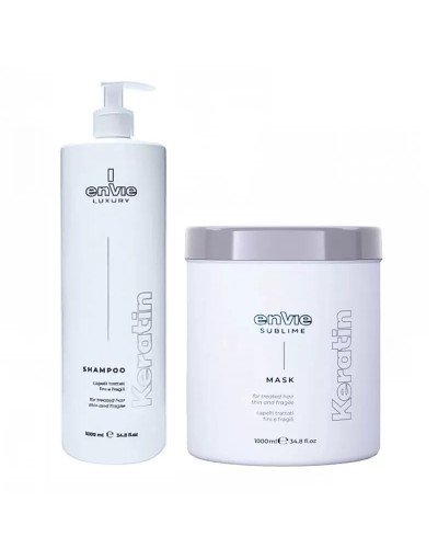 Набір Envie Luxury Keratin шампунь та маска для пошкодженого волосся з кератином 