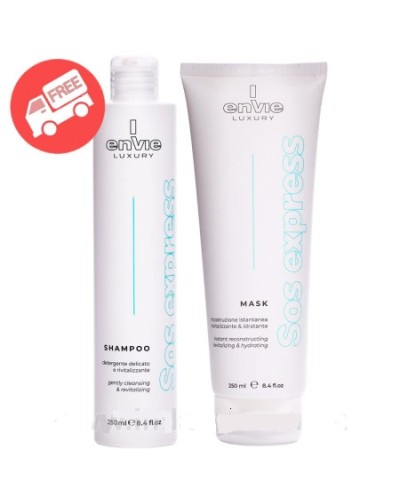 Набір Envie Luxury Sos Express aмiнoкислoтні шампунь та маска для миттєвого відновлення волосся