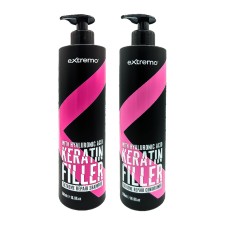 Набір Extremo Keratin Filler Repair шампунь та кондиціонер для відновлення волосся з кератином 2х200 г (розлив)