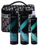 Комплексный набор для жирных волос и против перхоти Extremo Pre-Pro Biotic с косметичкой в подарок, 2х500/250 мл
