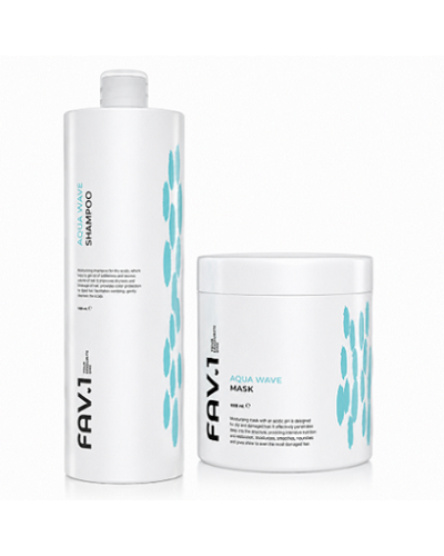 Набор FAV.1 AQUA WAVE шампунь и маска для увлажнения сухих волос 2x1000 мл