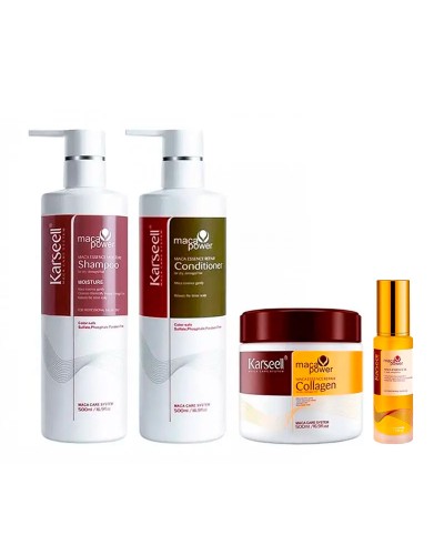 Набір Karseell Мaca Essence Repair шампунь, кондиціонер, маска та олійка для волосся, 3х500/50 мл