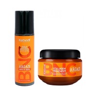 Набір Karseell BNC Argan DUO-3 колагенова маска і незмивний спрей для пошкодженого волосся, 550/200 мл