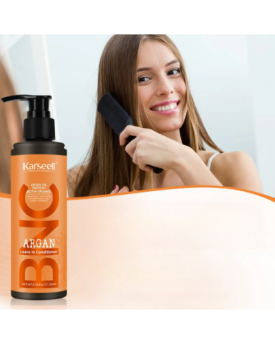 Незмивний крем-кондиціонер Karseell BNC Argan Leave-in Conditioner для пошкодженого волоссся, 200 мл