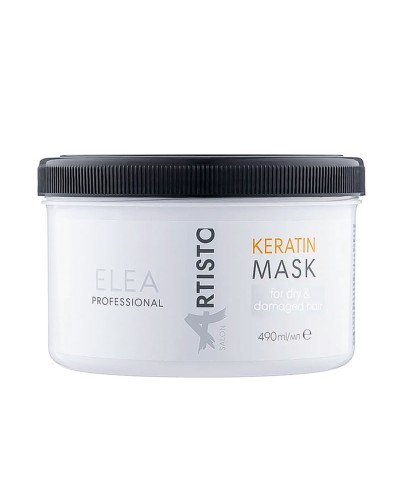 Маска Elea Professional Artisto Keratin Mask з кератином для відновлення пошкодженого волосся, 490 мл