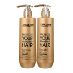 Набір Luxliss Keratin Smoothing Daily Care кератиновий шампунь та кондиціонер для щоденного використання 2х500 мл 