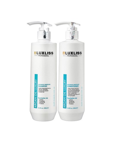 Набір Luxliss Argan Oil Luxury Intensive Moisture шампунь та кондиціонер 2x500 мл, Original