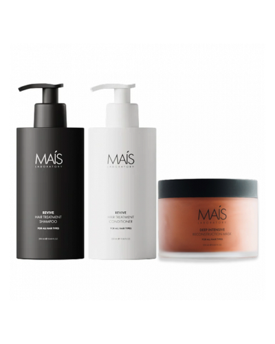 Набір Mais Revive Hair Treatment TRIO шампунь, кондиціонер і маска для відновлення пошкодженого волосся 3х500 мл