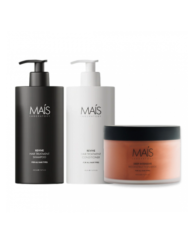 Набір Mais Revive Hair Treatment TRIO шампунь, кондиціонер і маска для відновлення пошкодженого волосся 2х300+250 мл
