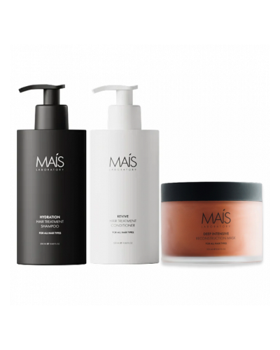 Набір Mais Hydration Hair Treatment TRIO шампунь, кондиціонер і маска для зволоження і реконструкції волосся 2х300+250 мл