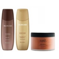 Набір Olorchee Moisture Care шампунь, кондиціонер та Mais Deep маска для живлення та зволоження сухого волосся, 2×300/250 мл