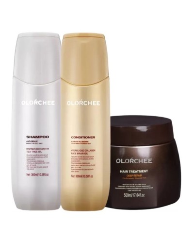 Набір Olorchee Anti Grease TRIO-1 шампунь, кондиціонер і маска для жирного волосся і шкіри голови 2х300+500 мл