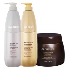 Набор Olorchee Anti Grease TRIO-2 шампунь, кондиционер и маска для жирных волос и кожи головы 2х800+500 мл