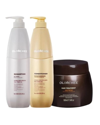 Набір Olorchee Anti Grease TRIO-2 шампунь, кондиціонер і маска для жирного волосся і шкіри голови 2х800+500 мл