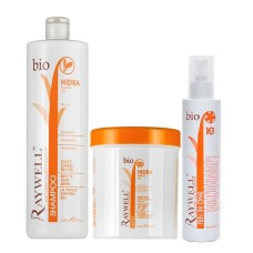 Raywell Bio Hidra набір шампунь, маска та термозахист Raywell ONE 10 в 1 для зволоження волосся 2х200/100 г розлив