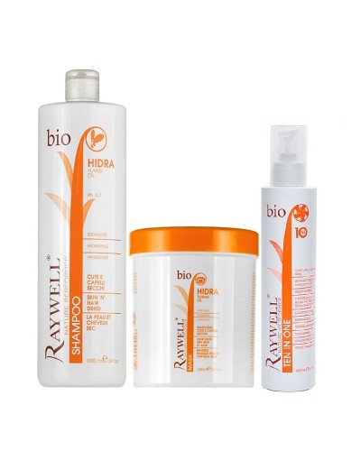 Набір Raywell Bio Hidra шампунь+маска+молочко для зволоження сухого волосся
