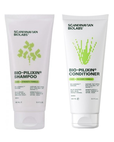 Набір для зміцнення та відновлення волосся Scandinavian Biolabs Bio-Pilixin Duo шампунь та кондиціонер, 2х50 мл