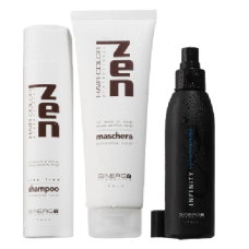 Набір ZEN Sinergy шампунь, маска та спрей 10в1 з кератином Infinity для фарбованого волосся, 250/250/150 мл