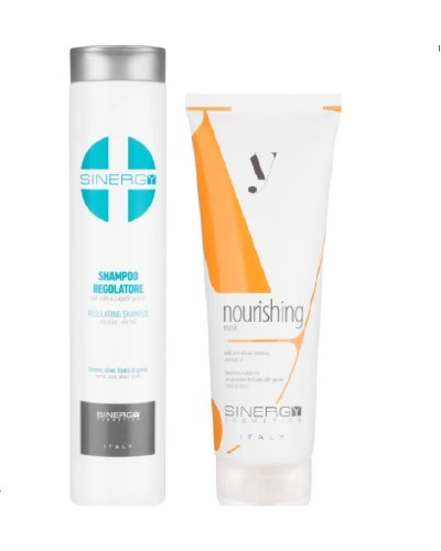 Набір для жирної шкіри голови та сухого волосся шампунь Sinergy RegulationL та маска Y1.2 Sinergy Nourishing 250/250 мл