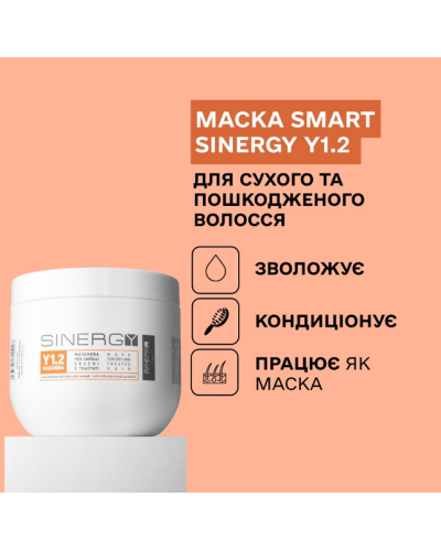 Маска Sinergy Nourishing Mask Y 1.2 для сухого та пошкодженого волосся, 100 мл