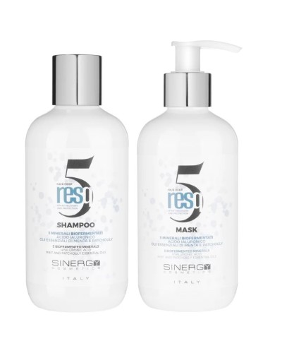 Набір Sinergy RESQ5 для миттєвого відновлення волосся шампунь та маска, 2х250мл