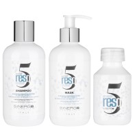 Набір Sinergy RESQ5 для миттєвого відновлення волосся шампунь, маска та сироватка, 250/250/100 мл