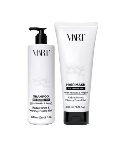 Набір VIART with Keratin & Argan Oil шампунь і маска для фарборваного і пошкодженого волосся, 250+200 мл