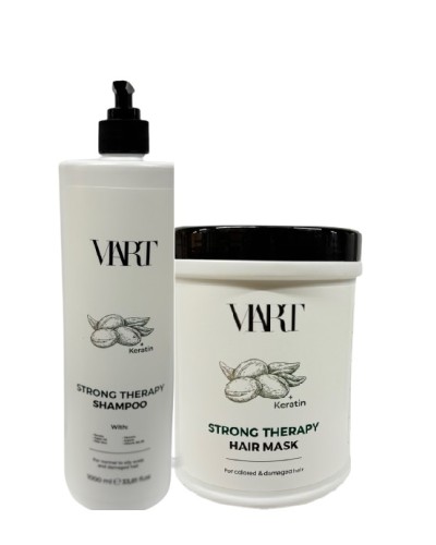 Набір VIART with Keratin & Argan Oil шампунь і маска для фарборваного і пошкодженого волосся, 2х1000 мл