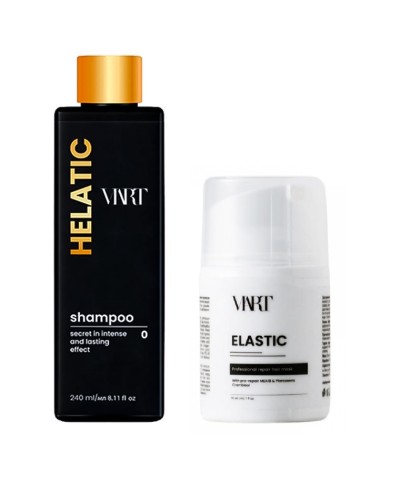 Набор для мгновенного восстановления волос VIART шампунь Helatic и маска Elastic 240/30 мл
