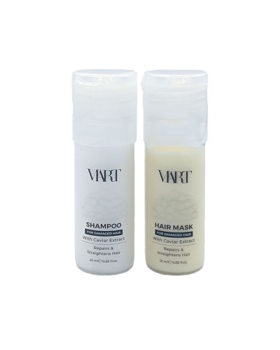 Набір VIART DUO with Caviar Extract шампунь і маска для відновлення і розгладжування волосся, пробники 2x25 мл