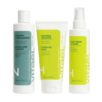 Набор для жирной кожи головы, увлажнение сухих волос VITAEL Dry Hair шампунь NORMALIZING, маска Hydrating, термозащита Ten In One 300/250/150 мл