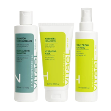  Набір для жирної шкіри голови, зволоження сухого волосся VITAEL Dry Hair шампунь NORMALIZING, маска Hydrating, термозахист Ten In One 300/250/150 мл