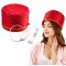 Преміальна електрична тканинна термошапка (сушуар) Beauty Tools для масок, ламінування та лікування волосся червона