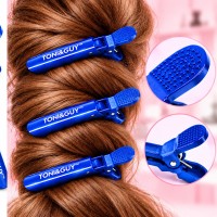 Затискачі-крокодили для волосся TONI&GUY пластикові (упаковка 6 шт) сині