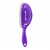 Щітка масажна, гребінець для волосся Beauty Tools спіраль скелетна овальна продувна (фіолетова)