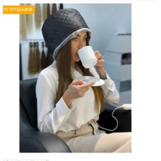 Электрическая термошапка-сушуар для масок, ламинирования и лечения волос My Cosmetics "Premium Black Thermal Cap" черная