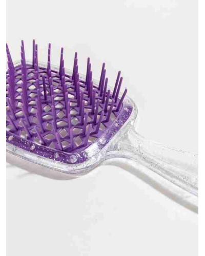 Щітка для волосся Hollow Comb Superbrush, прозора ручка  