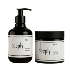Набор deeply DUO шампунь normalizing и маска restoring для жирных волос и кожи головы 300/250 мл